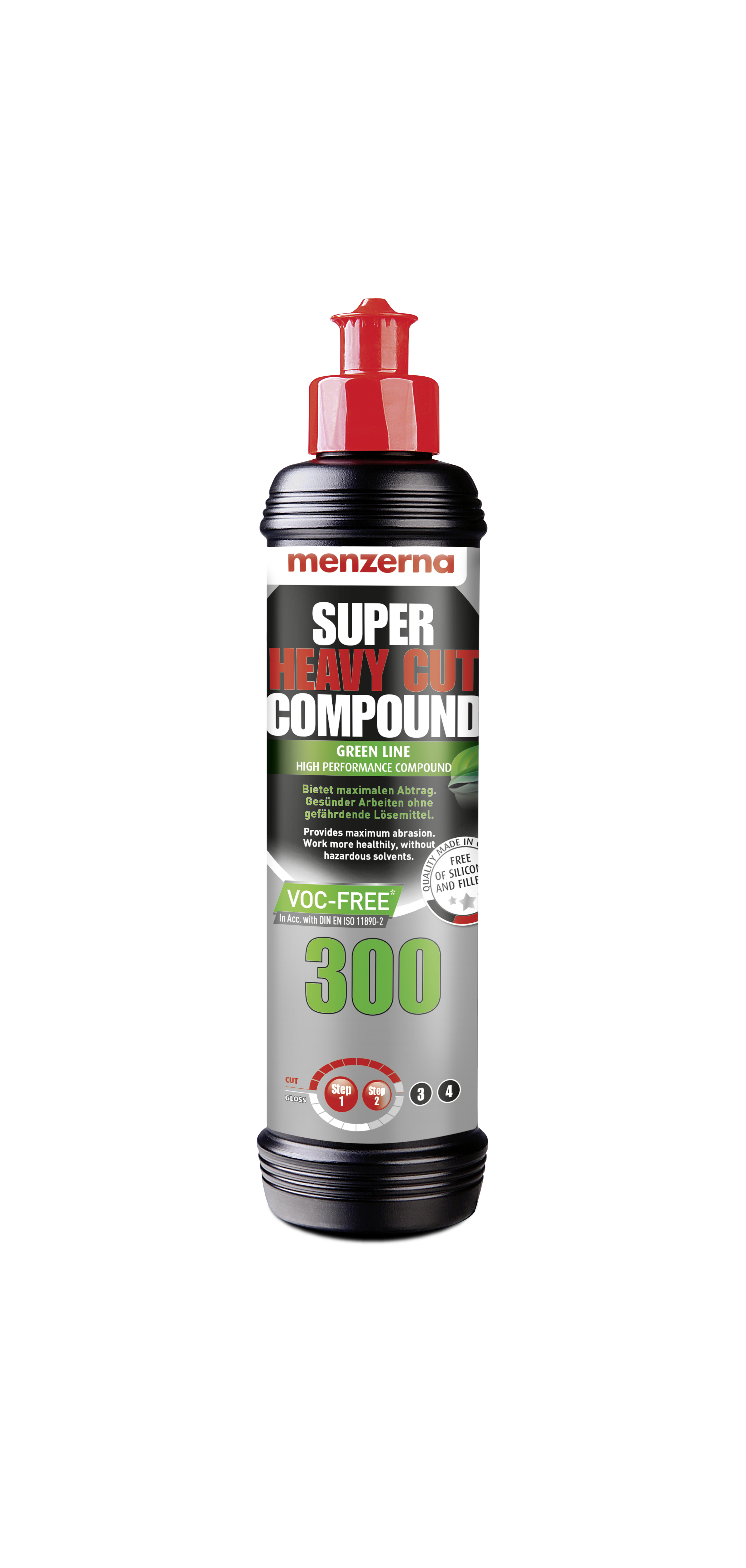 SUPER HEAVY CUT COMPOUND 300 GREEN LINE COMPOSTO DE CORTE 250ML MENZERNA