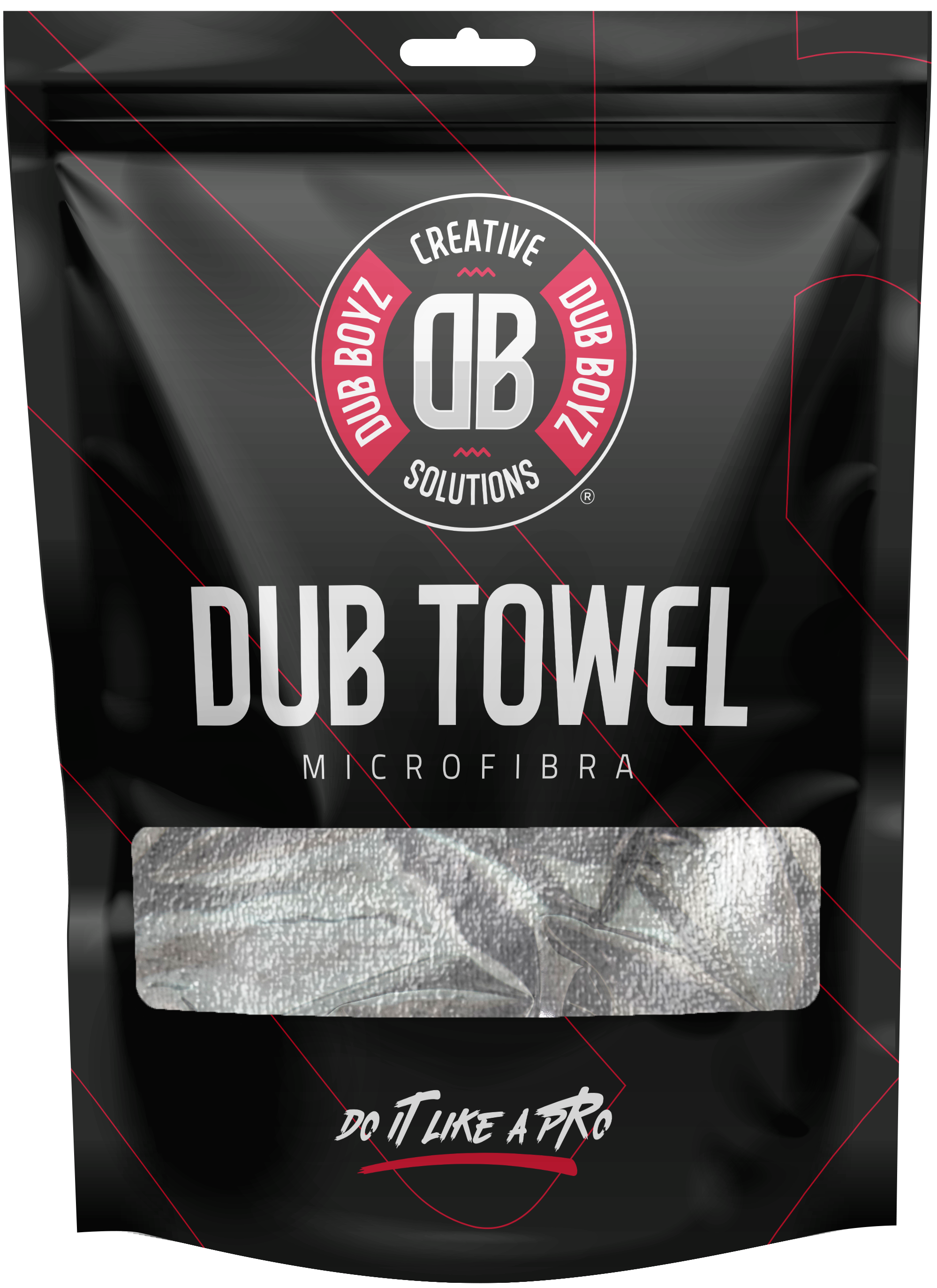 TOALHA DE MICROFIBRA DUB TOWEL CINZA 350 GSM 40X40 DUB BOYZ