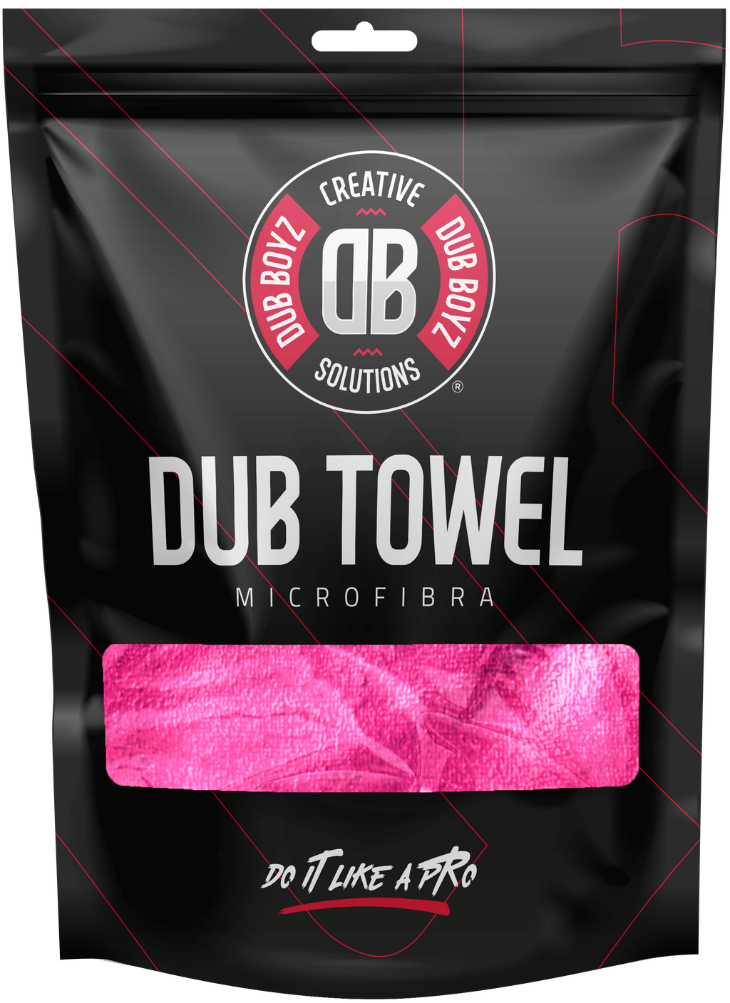 TOALHA DE MICROFIBRA ROSA DUB TOWEL 400 GSM 40X60 DUB BOYZ