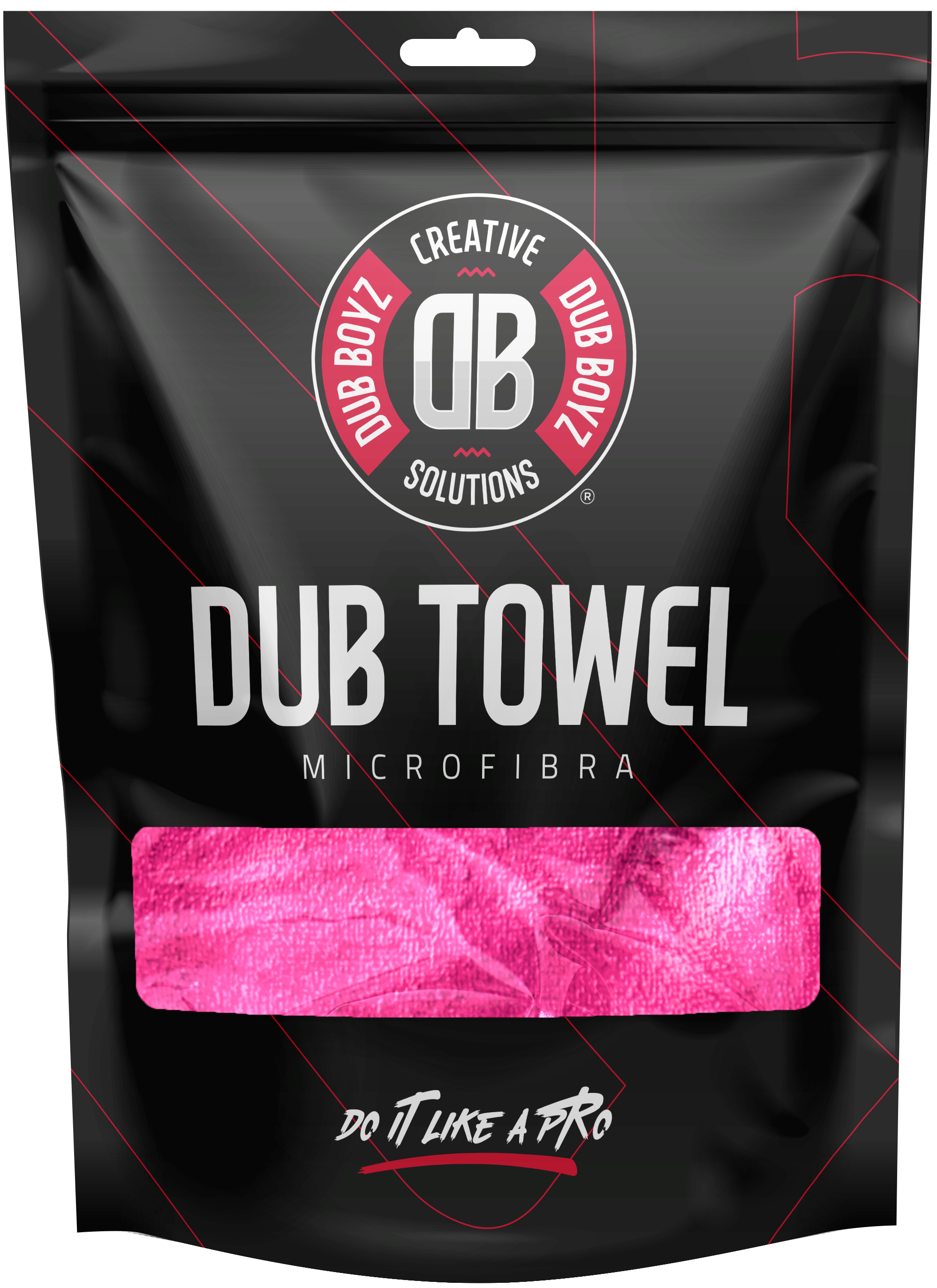 TOALHA DE MICROFIBRA ROSA DUB TOWEL 400 GSM 40X60 DUB BOYZ