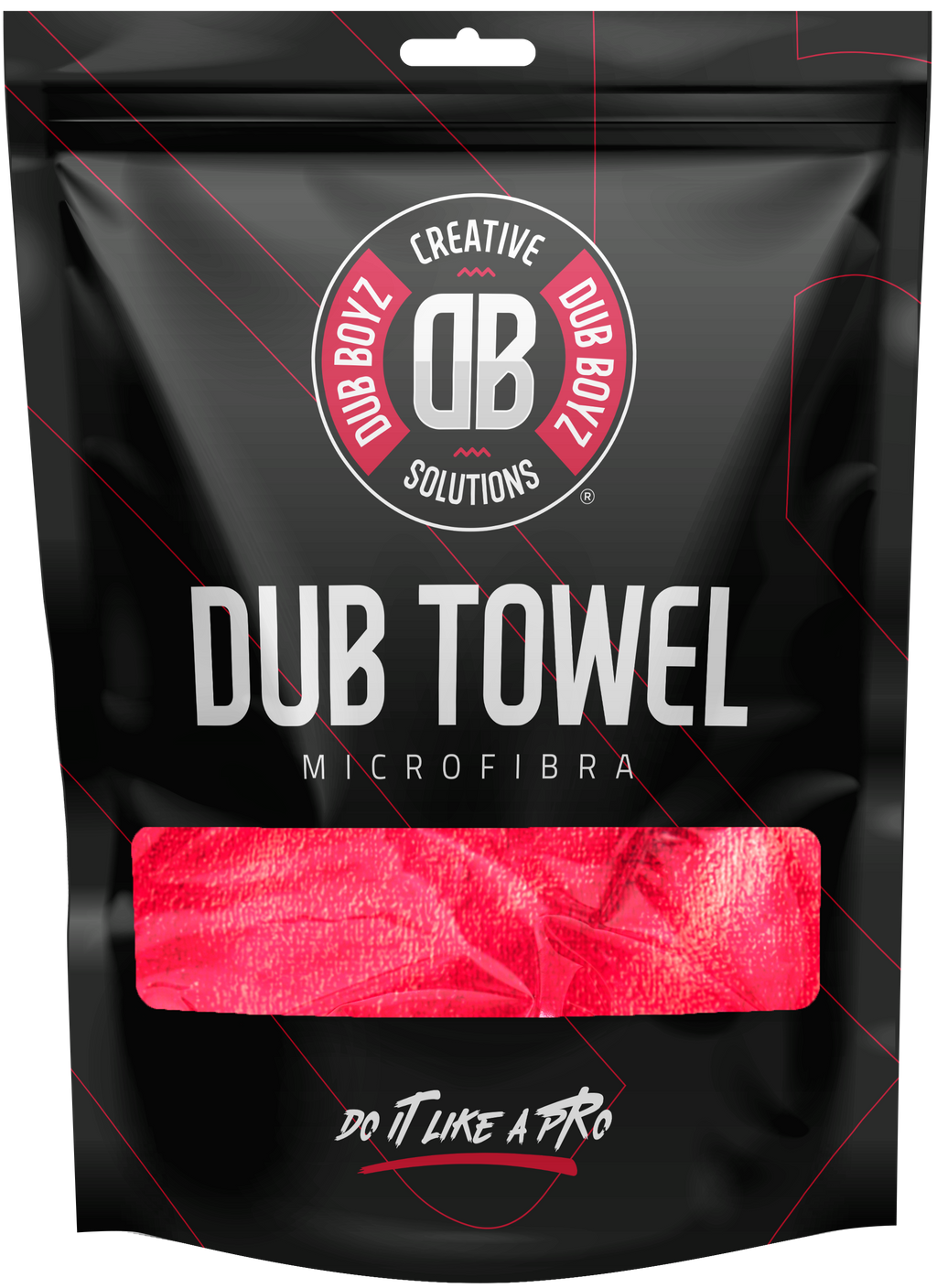 TOALHA DE MICROFIBRA DUB TOWEL VERMELHA 350 GSM 40X40 DUB BOYZ