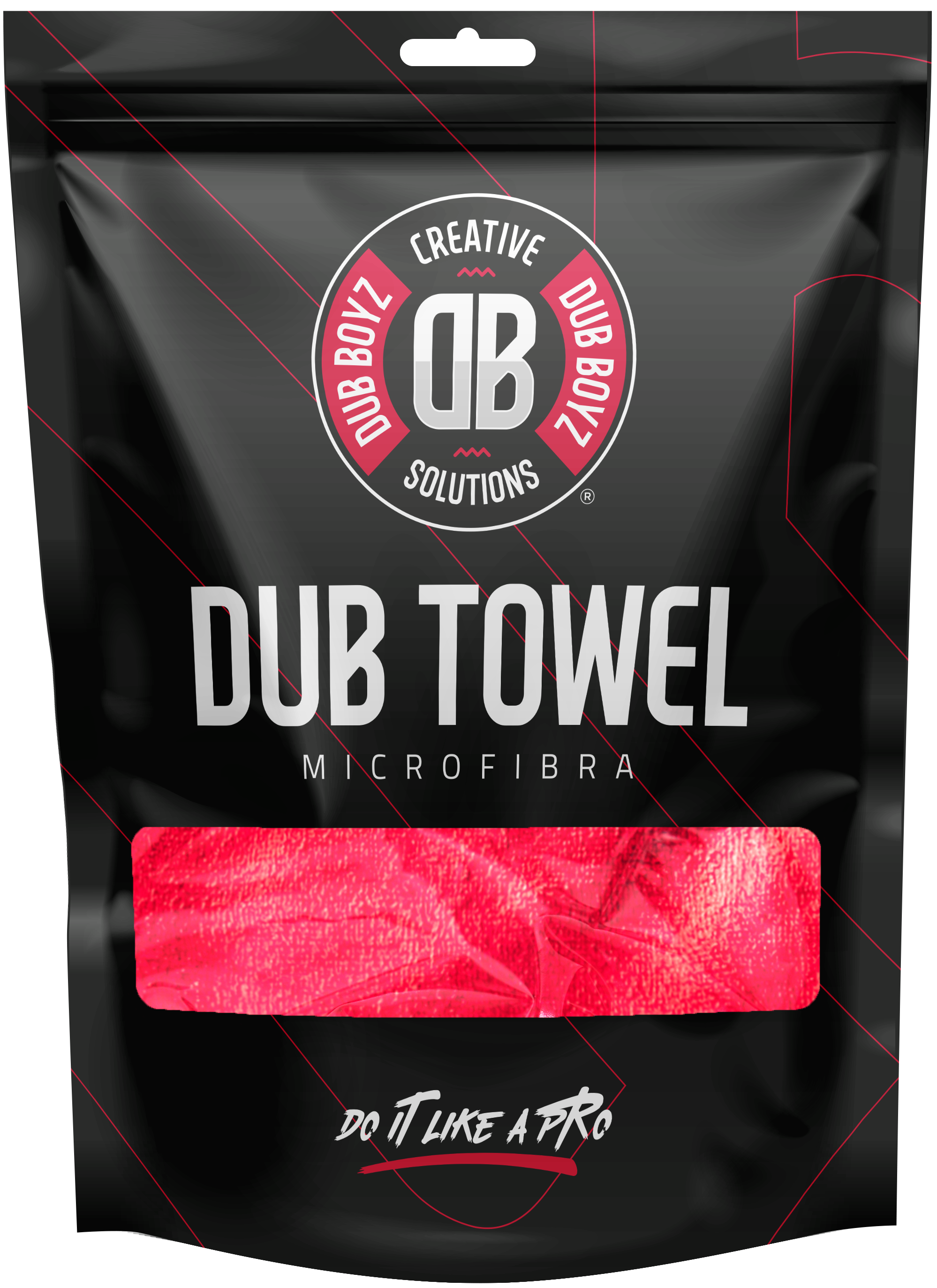 TOALHA DE MICROFIBRA DB TOWEL  400 GSM 40X60CM VERMELHA DUB BOYZ